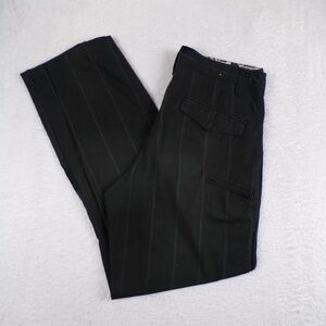 Anchor Blue Relaxed Fit Men's Dress Pants Size 31X30 Striped/Black Side Pocket